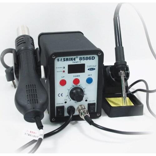 HOT Sale LCD Display Hot Air Desoldering Station Heat Gun + Solder Iron 220V