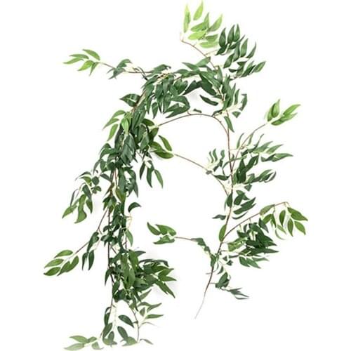 Artificial Willow Vine Simulation Willow Leaves Gray/green 1.7M Creative Fashion Faux Wedding