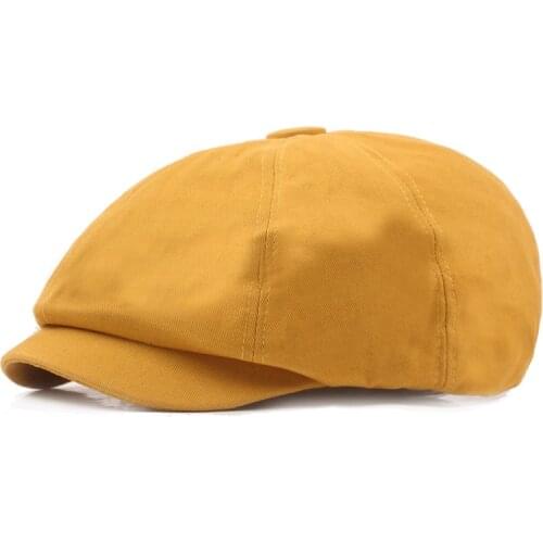 Fibonacci Art Youth Solid Newsboy Caps For Women Men Casquette Four Seasons CottonHat Male Retro England Visor Octagonal Hat Cap