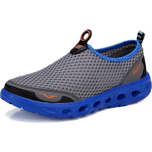Summer Water Shoes Men Beach Mesh Aqua Shoes Quick Dry Breathable River Sea Swimming Slip-on Not-slip Women Sneakers Size 39-45
