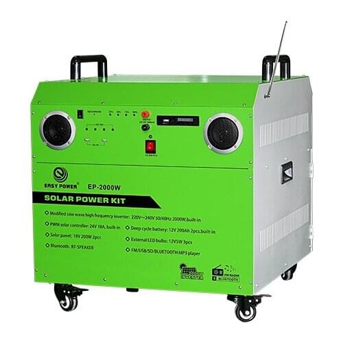 2KW Lithium Batteries Solar Power Generator For Home Daily Use