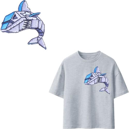 Machine Dinosaur Patch Iron on Patches for Clothes Heat Transfer Badge Sew on Stickers for Kids Clothing Embroidery Applique G