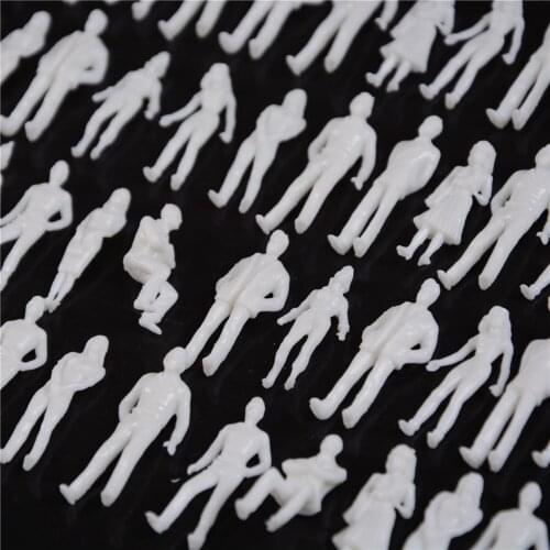 10pcs/pack human scale HO model ABS plastic peoples 1:50 scale model miniature white figures Architectural model