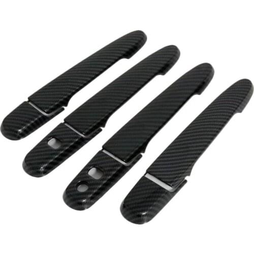 For Toyota Rush 2018 2019 2020 Carbon Fiber Door Handle Cover Trim Car styling Sticker Exterior Accessories