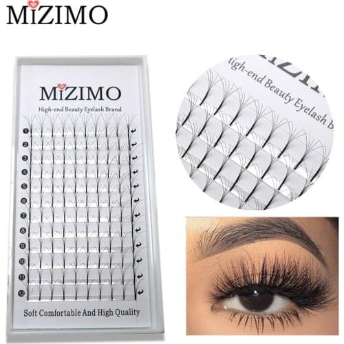 MIZIMO false eyelash artificial water mane hair 4D 8-15mm pre-roll eyelash pre-rolling fan C roll 0.07mm eyelash extension