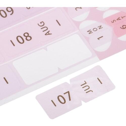 8 Pieces Monthly Calendar Index Tabs Planner Stickers Mark Diary PVC Sticker