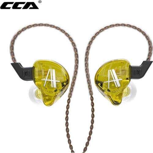 CCA CA2 Earphones One Dynamic HIFI Bass Earbuds In Ear Monitor Headphones Sport Noise Cancelling Headse For KZ EDX ZSN PRO ZS10