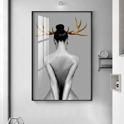 Nordic Art Sexy Nude Woman Canvas Art Posters And Prints Modern Abstract Girls Canvas Paintings On the Wall Art Pictures Cuadros