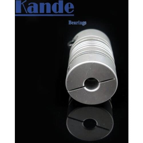 Kande Bearings 1pc Corrugated coupling D32L43 5/6/6.35/8/9/10/12/14/16mm CNC Aluminium Alloy For Stepper Motor 3D Printer