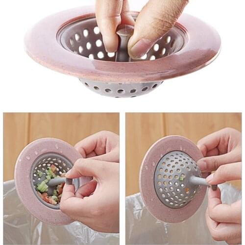 Practical Kitchen Strainer Sewer Filter Drainage Suckers Bathroom Sink Hair Tool Silicone Sewer Filter Kitchen Utensil New
