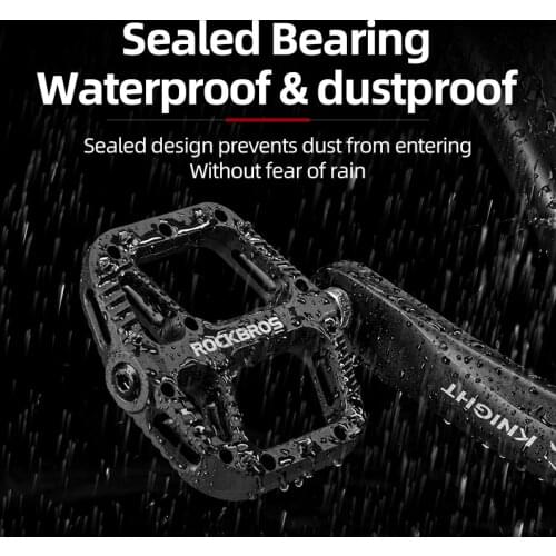ROCKBROS Bicycle Bike Pedals Ultralight Seal Bearings Cycling Nylon Road BMX MTB Pedals Flat Platform Bicycle Parts Accessories