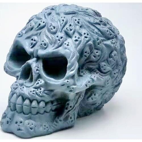 Horror ghost skull silicone mold diy resin plaster decoration kitchen making iced chocolate cake decoration tool