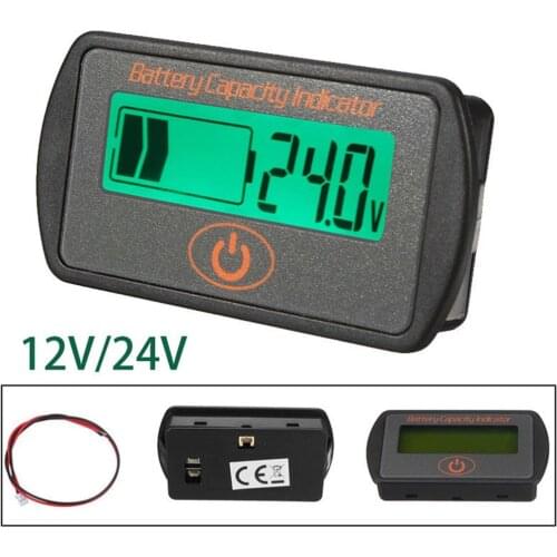 12 V Lead Acid Battery Percentage Electricity Meter Voltmeter Electric Quantity Display Power Down Memory Function