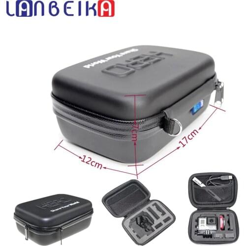 LANBEIKA Shockproof Waterproof Portable Hard Case Box Bag EVA Protection For SJCAM SJ8 SJ4000 SJ5000 SJ6 Go Pro Hero 9 8 7 6 5 4