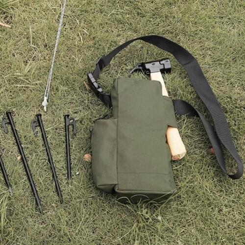 Versatile Tent Peg Bag Outdoor Camping Equipment Stake Storage Bags Tent Accessories Hammer Wind Rope Tent Pegs Nails Bag