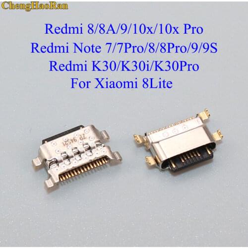1pcs For Xiaomi Mi 8 Lite for Redmi 8 8A 9 10x Note 7 8 9s pro Charger Connector Parts Replacement Repair USB Dock Charging Port