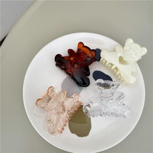 Korean Kawaii Bear Hair Claw Clamp for Woman Girls Hairpin Crab Hair Clip Headband Hair Accessories Headwear pinzas para el pelo