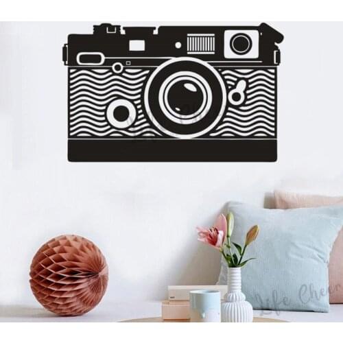 Photo Camera Vinyl Wall Stickers Photo Studio Wall Unique Decoration Videos Photography Removable Wall Posters Art Decors