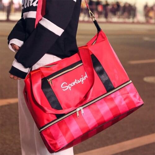 Waterproof Swimming Beach Bag Womens Large Sports Gym Handbag Lightweight Dry-Wet Separation Travel Luggage Duffle