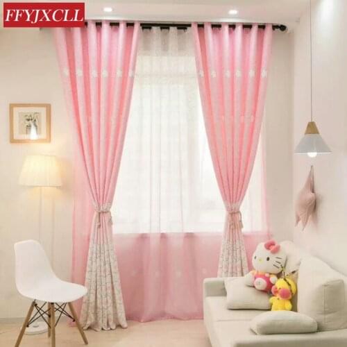 Modern Printed Princess Bedroom Curtains Floral Blackout Curtains for Living Room Bedroom Dining Room Decorative Curtains