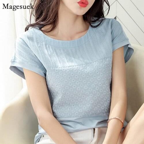 Short Sleeve Women Shirt Casual Cotton Summer Tops Womens Clothing Solid Plus Size Woman Blouses Blusas Mujer De Moda 2021 8619