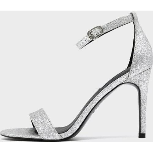 Firowe Women Summer Popular One-Strap Hollow Open Toe Stiletto Heel Fashion Dress Sandals 9CM