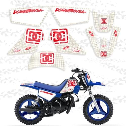 032 Motorcycle New Style Customizable TEAM GRAPHICS & BACKGROUNDS DECAL STICKER Sets For Yamaha PW 50 PW50 Personality