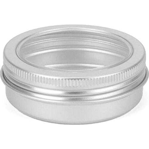 10Pcs 60ml Aluminum Round Hair Wax Face Cream Lip Balm Storage Box Container