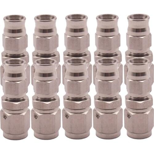 10pcs Hose End AN3 3AN to M10x1.0 Female Fitting Adapter Straight Steel PTFE