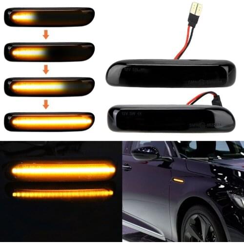 2Pcs/set Fit for BMW E46 3 Series Limo Coupe Cabriolet Touring LED Side Marker Lamp Dynamic Turn Signal Flashing Indicator