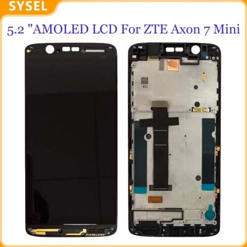 5.2'' Original For ZTE Axon 7 Mini B2017 B2017G Touch Screen Digitizer Replacement Panel Lcd Display + Frame