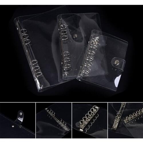 A5/A6/A7 Transparent Loose Leaf Ring Binder Notebook Weekly Planner Diary Cover