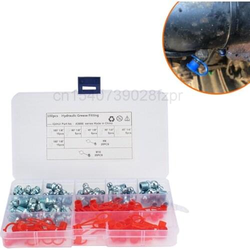 Auto Parts 45 ° 90 ° 180 ° Grease Nipple Hexagon Head British Iron Grease Nipple Straight Curved Grease Nipple