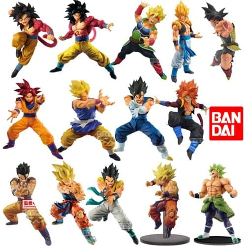 Bandai Dragon Ball GT Broli Son Goku Gogeta Vegetto Burdock Full Scratch Son Goku Super Saiyan Anime Action Figures Model Toys
