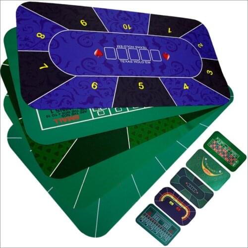 1.8m Game Table Mat Rubber Table Top Cloth Casino Poker Board Game Texas Hold'em Sic Bo Blackjack Roulette Gambling Gaming Pad