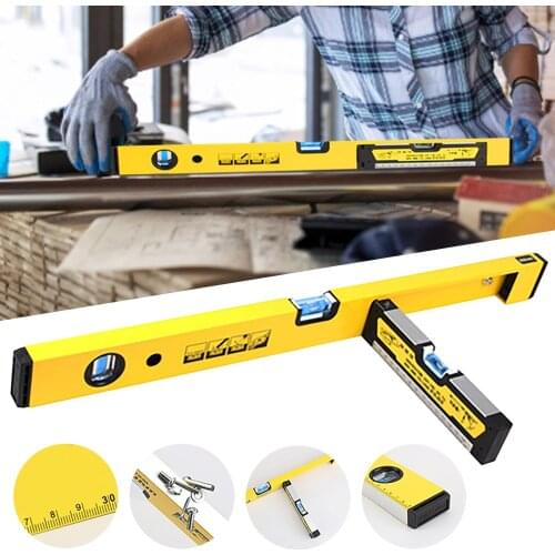 High Precision Spirit Level Magnetic High Bearing Ruler Lever Bubbles Rustproof Horizontal Ruler Spirit Level Balance Ruler #T3G