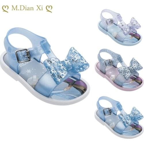 New Girls Elsa Jelly Shoes 2020 Fashion Elsa Princess Girls Sandals Candy Sandals Childrens Summer Beach Wear Sandal Shoes