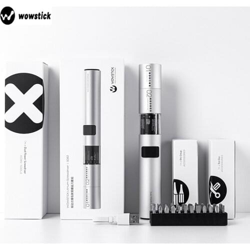 WOWSTICK Screwdriver SD 36 Bits 3LED Lithium Battery Rechargeable Screw driver Kit Magnetic Suction One Button Design