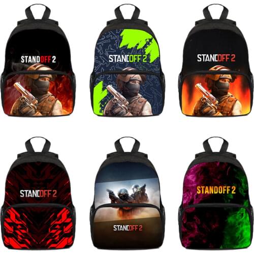 12/16Inch Mochila 3D Standoff 2 Backpacks Boys Shooting War Game Back To School Bags Children Canvas Cartoon Book Bag Girls New
