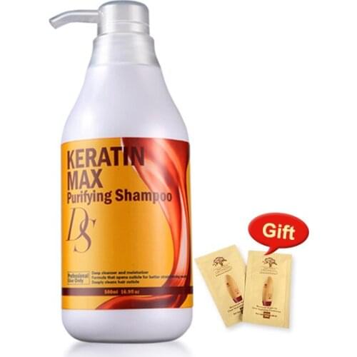 DS Max Brazilian Keratin Treatment 500ML Purifying Shampoo Deep Cleaning Hair Before Straighten Hair Care Salon Products