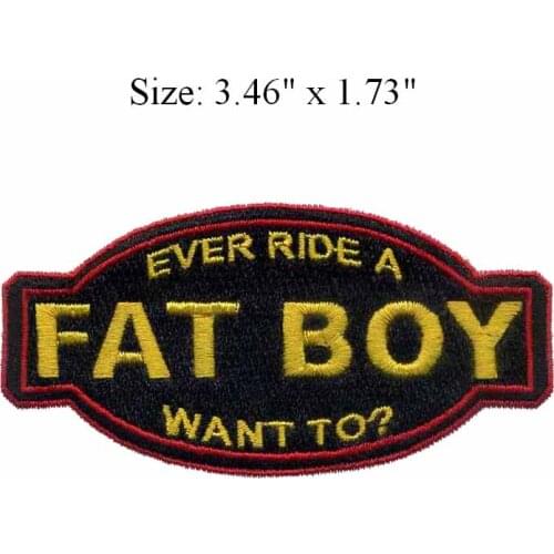 F and B lettering 3.46" wide embroidery patch for want to/black background/sewing on