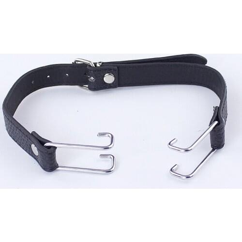 SODANDY Ball Gag Stainless Steel Open Mouth Gag Oral Fixation Fellatio Mouth Plug, Double Hook Dilator Adult Games Slave Sex Toy