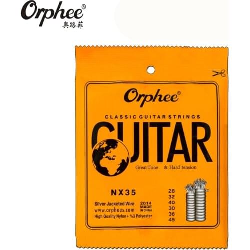 Orphee NX35 028-045 Classical Guitar Strings Nylon Silver Jacketed Wire Vacuum Packaging Guitar parts