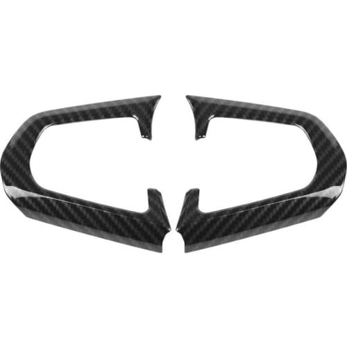 Carbon Fiber Style Car Interior Steering Wheel Button Frame Trim for BMW 5 Series G30 2017 2018 Interior Mouldings Automobiles