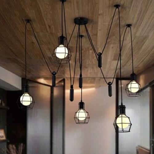 Vintage Spider Feet Iron Pendant Lights E27 Lamp Holder 110-240V Coffee House/Dining Hall/Club/Restaurant Lighting Free Shipping