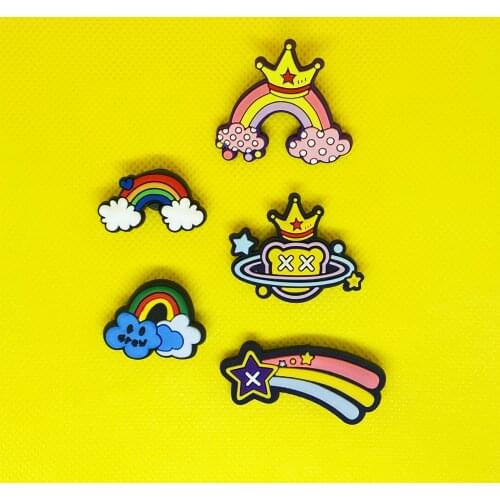 1PCS New Shoe Charms Shoes cloud Accessories Decoration stars Crocs