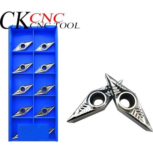 10PCS VCGT110302-AK H01 VCGT110304-AK H01 VCGT110308-AK H01 cnc carbide cutting tools blade inserts for aluminum VCGT1103