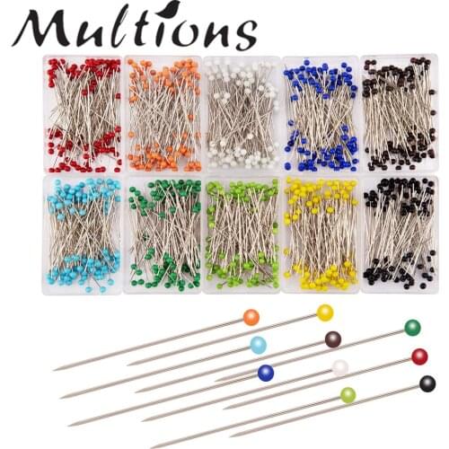 100Pcs Sewing Pins Ball Glass Head Dressmaking Pins Fixed Weddings Corsage Florist Decorative Pins DIY Patchwork Sewing Tools