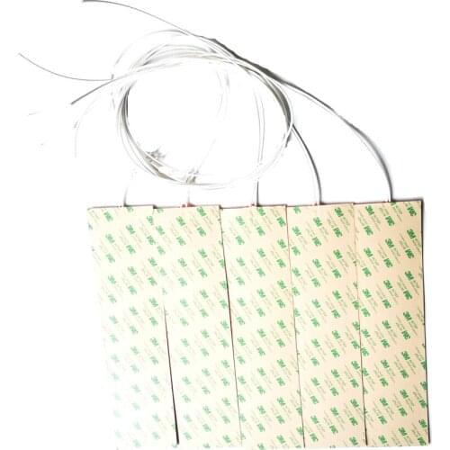 120v 100w 50*250*1.5mm silicone band heater for machine adhesive 1 side 1000mm lead wire come out from middle of 50mm side