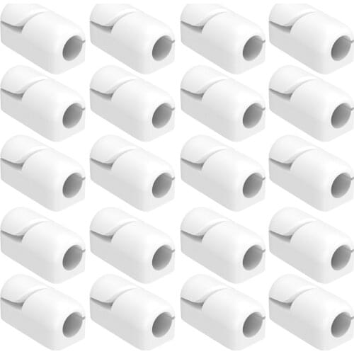 20 Pcs Cable Clips Cable Management Cord Clips Silicone Self Adhesive Clips 448F